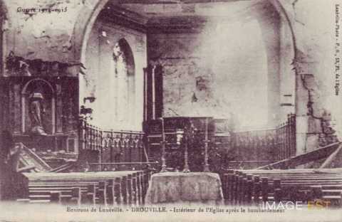 Eglise bombardée  (Drouville)